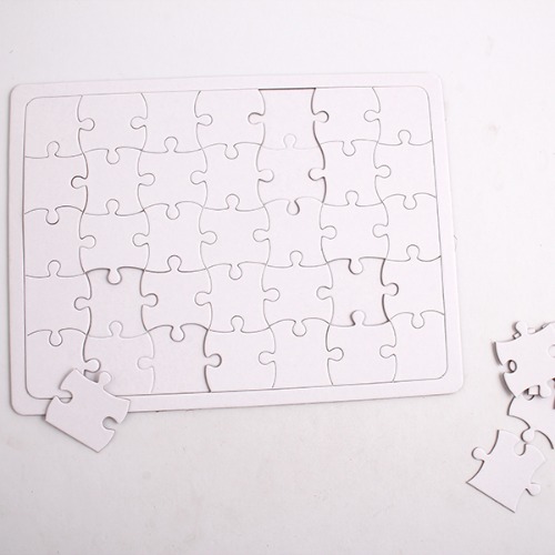 [아이디네182] 종이퍼즐 무지 사각 35P A4 낱개 교육 조각판 도형 동물 퍼즐 미술 놀이 만들기 재료