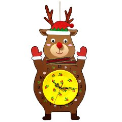 [짱짱네2592] 크리스마스 루돌프 벽걸이시계 만들기