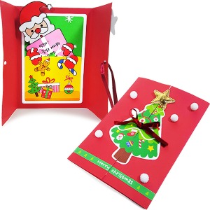 [아트공구][만들기네3433] 만들기 크리스마스 트리와 산타 카드 (5인용)