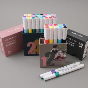 [아이디네32] 아크릴펜 12색,24색 세트 택1 유리 페인트 마카 펜