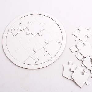 [아이디네175] 종이퍼즐 무지 원형16p 낱개 교육 조각판 도형 동물 퍼즐 미술 놀이 만들기 재료