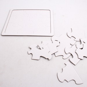 [아이디네168] 종이퍼즐 무지 사각 10P 낱개 교육 조각판 도형 동물 퍼즐 미술 놀이 만들기 재료