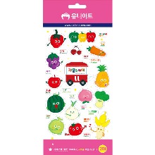 [아트공구][유니네4005]1500 교육용투명스티커-과일야채