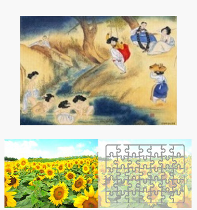 [퍼즐사랑]치매예방 그림퍼즐 198-신윤복 단오풍정(A3)